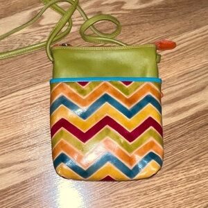 Bar III New York Crossbody multicolor &‎ green Leather adjustable Mini Sac
